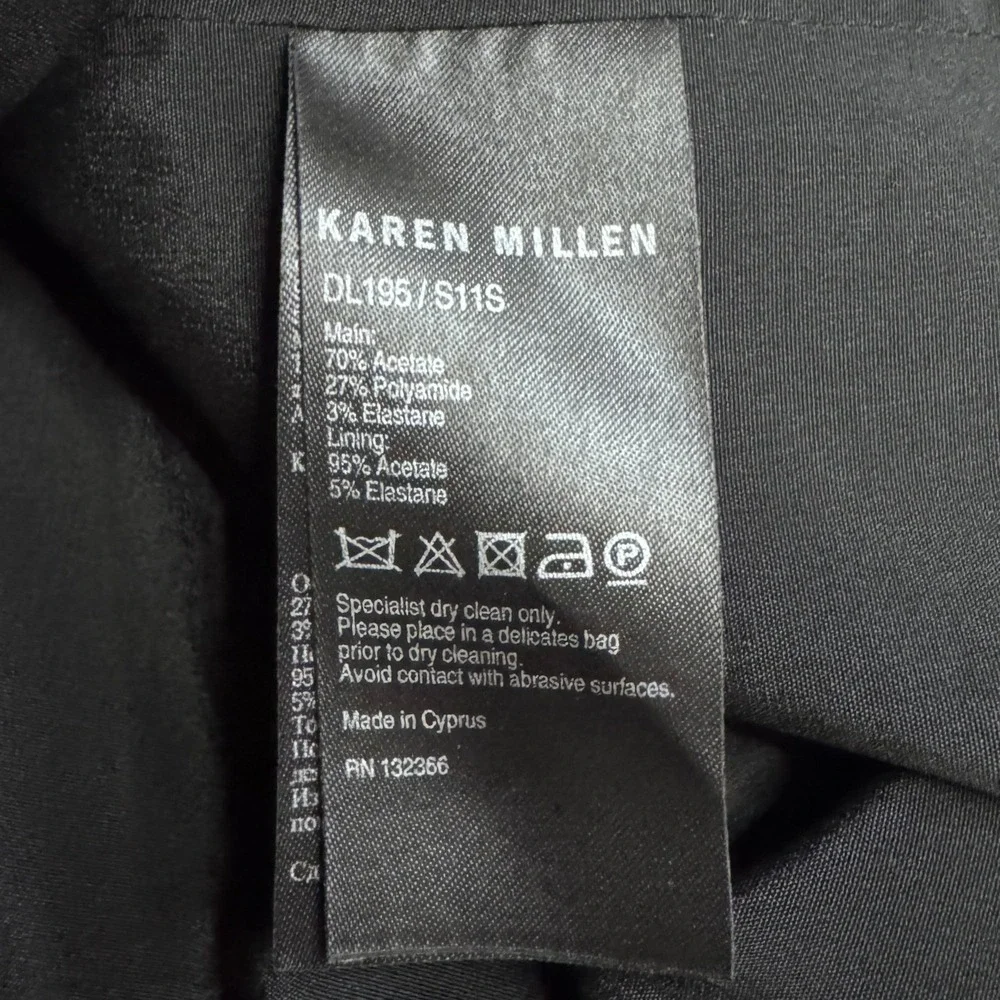 Karen Millen Women's Abstract Print Crisscross‎ Halter Neck Sheath Dress Size 10